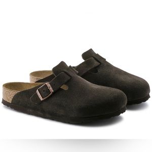 Like NEW! Birkenstocks Boston Suede Leather Mocha